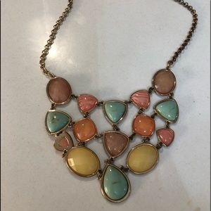 Multi color stone necklace